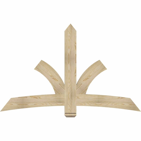Ekena Millwork Davenport Rough Sawn Timber Gable Bracket, Douglas Fir, 72"W x 45"H x 2"D x 6"F, 15/12 Pitch GBW072X45X0206DAV00RDF - main